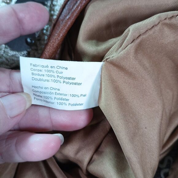 The Sak Heritage Hobo Shoulder Bag Leather Crochet Purse 2015 Brown Vintage Bag - Picture 11 of 16